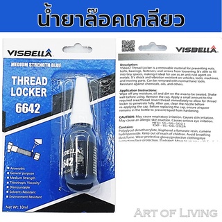 ขวดน้ำเงืิน น้ำยาล็อคเกลียว น้ำยากันคลายThread Locker Medium Strength Blue 6642 สีน้ำเงิน 10ml