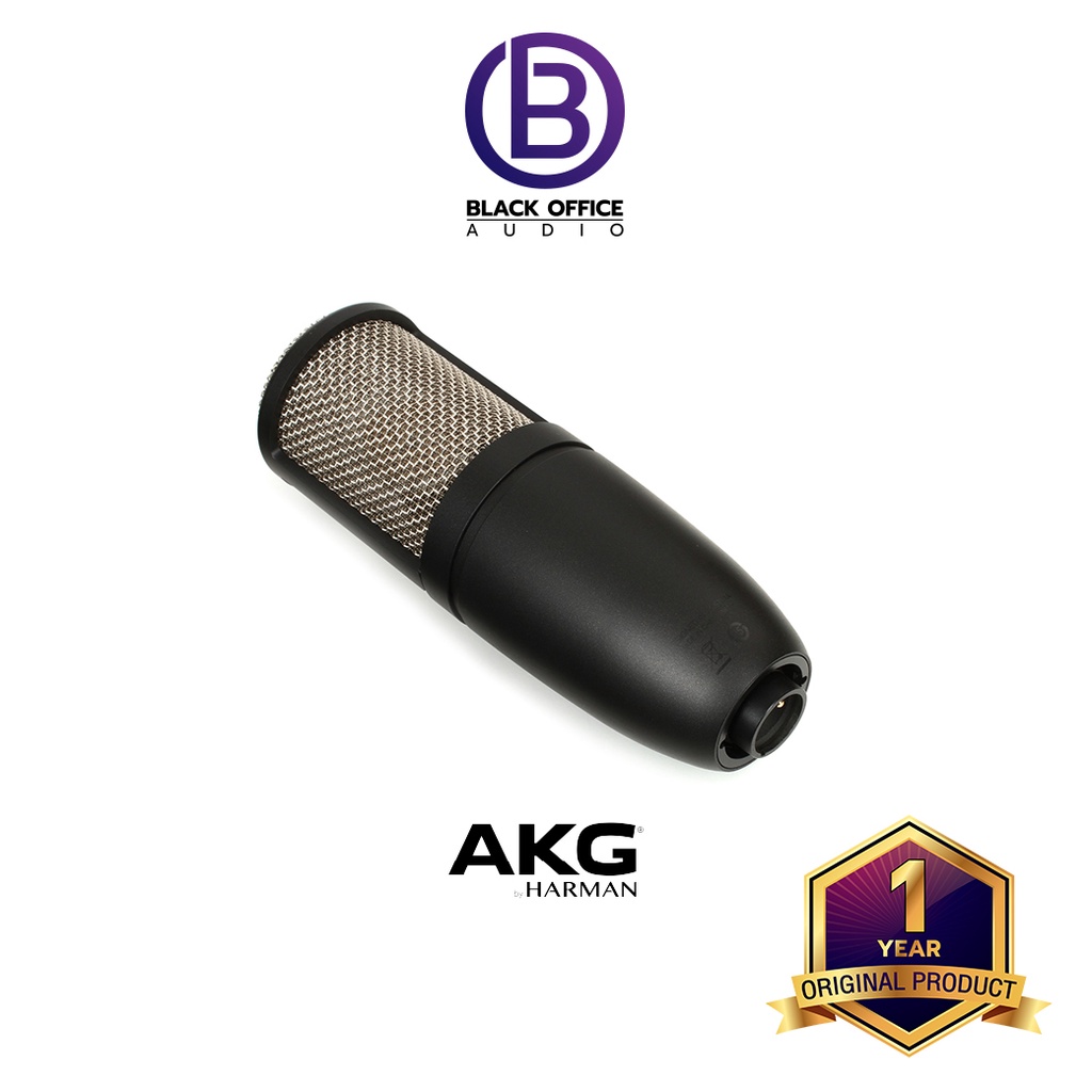 akg-p220-ไมค์คอนเดนเซอร์-ไมค์อัดเสียง-บันทึกเสียง-โฮมสตูดิโอ-condenser-microphone-blackofficeaudio