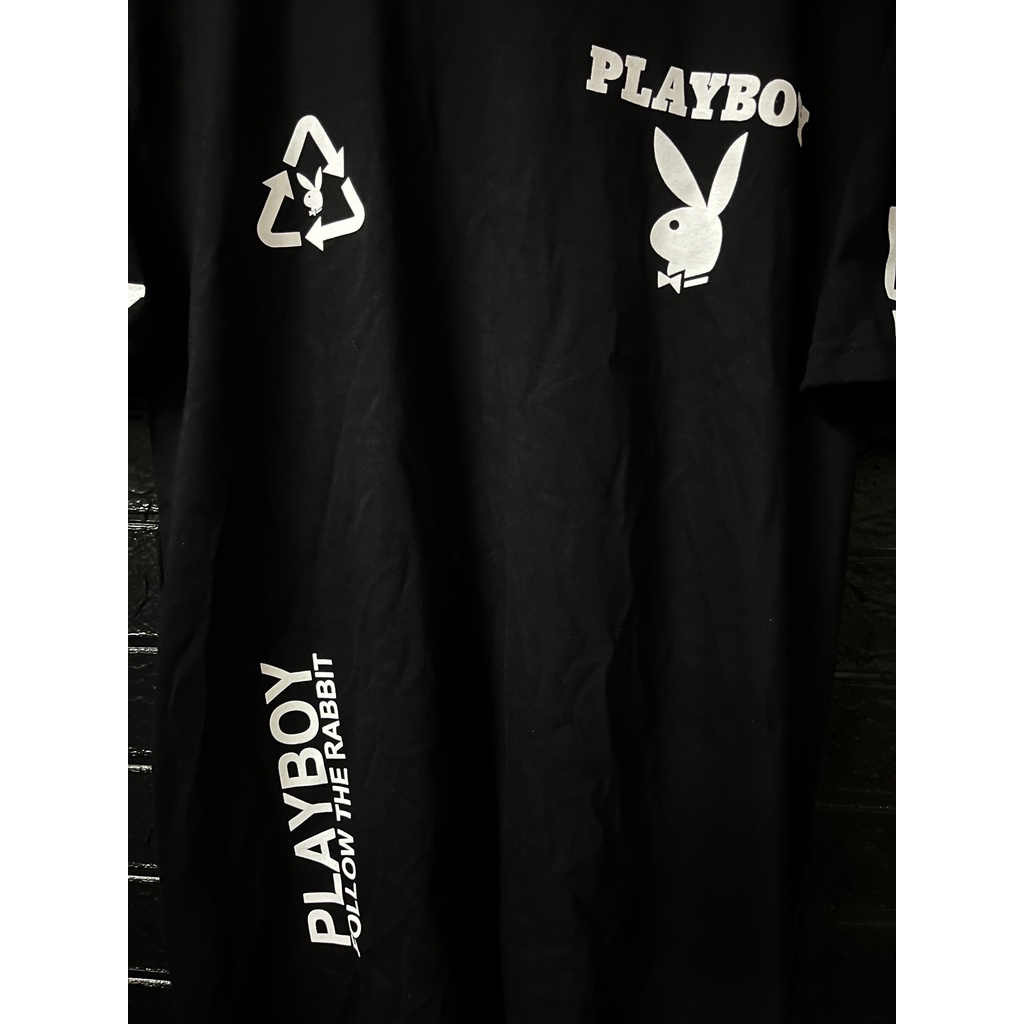 เสื้อยืดโอเวอร์ไซส์เสื้อplayboy-สกรีนหน้าลายยอดฮิตในtik-tok-พร้อมส่ง-ชาย-หญิงs-3xl