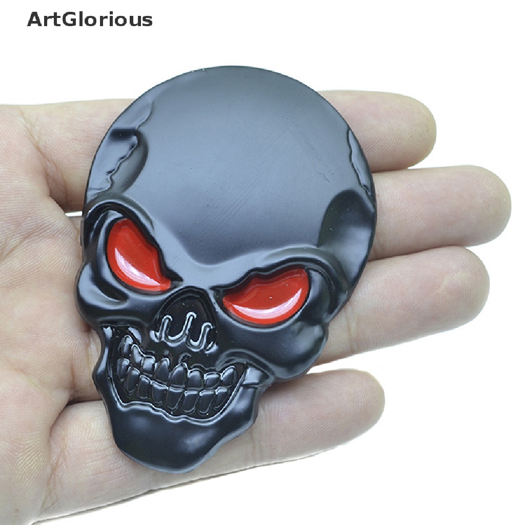 สติกเกอร์โลหะ-รูปหัวกะโหลก-3d-สําหรับติดตกแต่งรถยนต์