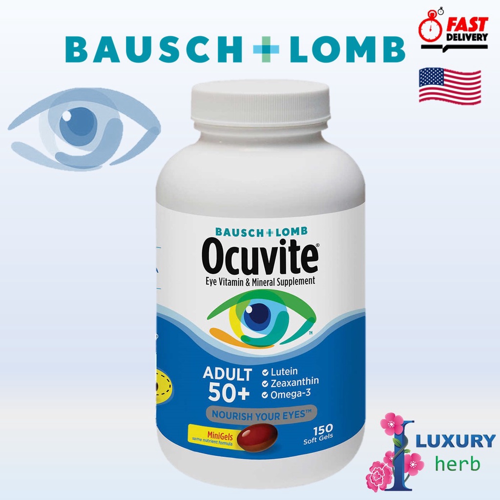 ภาพหน้าปกสินค้าBAUSCH&LOMB Ocuvite Eye Vitamin for Adult 50+/150 minisoftgels