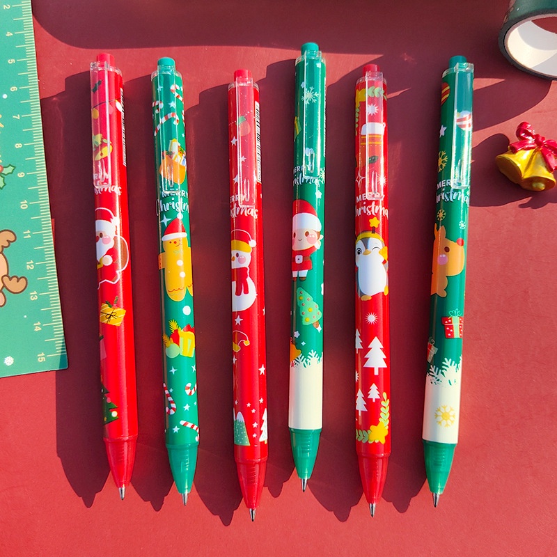0-5-มม-ปากกาเจลคริสต์มาสสร้างสรรค์น่ารัก-สำนักงานนักเรียนปากกาลายเซ็นสีดำปากกาการ์ตูน