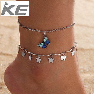 Multi-tassel pendant butterfly anklet anklet minimalist beach anklet for girls for women low p