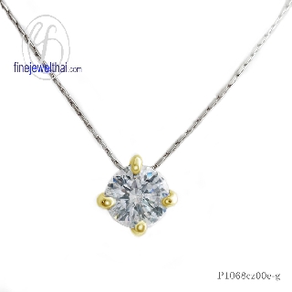 Finejewelthai จี้-เพชร-จี้เพชร-เพชรพรีเมียม-Pendant-Silver-Diamond CZ - P1068cz00e-g/ P1068cz00e-pg