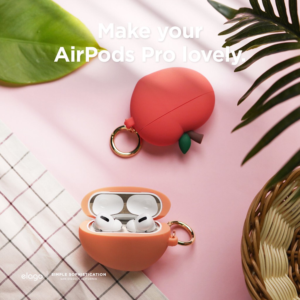 elago-airpods-pro-peach-case-เคสลูกพีช-ลิขสิทธิ์แท้จากตัวแทนจำหน่าย-สินค้าพร้อมขาย