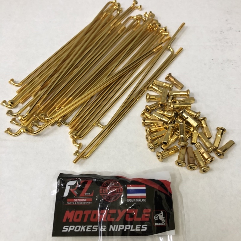 SPICS และ NIPPLES SPOKE GOLD RIM LIDI GOLD LIDI RIM EX5 LC135 KRISS ...
