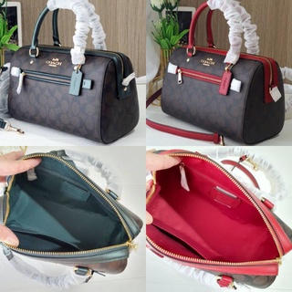 🎀 (สด-ผ่อน) หมอน ขนาด 10.5 นิ้ว ลายซี F83607 Coach 83607 Metallic Ivy / Red