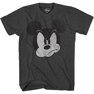 Cool69 เสื้อ ผู้ชาย สไตล์ เกาหลี เสื้อผู้ชายเท่ๆ ดิสนีย์ ผู้ชาย Mad Mickey Mouse Distressed Graphic Tee Classic Vintage