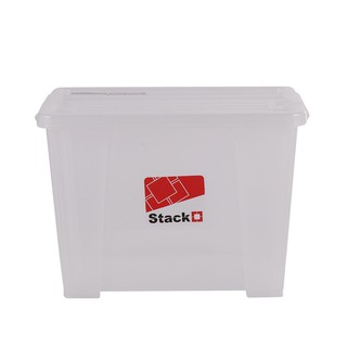 กล่องเก็บของใส A4 STACKO 6652 24 ลิตร กล่องเก็บของ A4 STACKO 6652 24L สีใส กล่องเก็บของอเนกประสงค์ สามารถวางซ้อนกันได้ เ