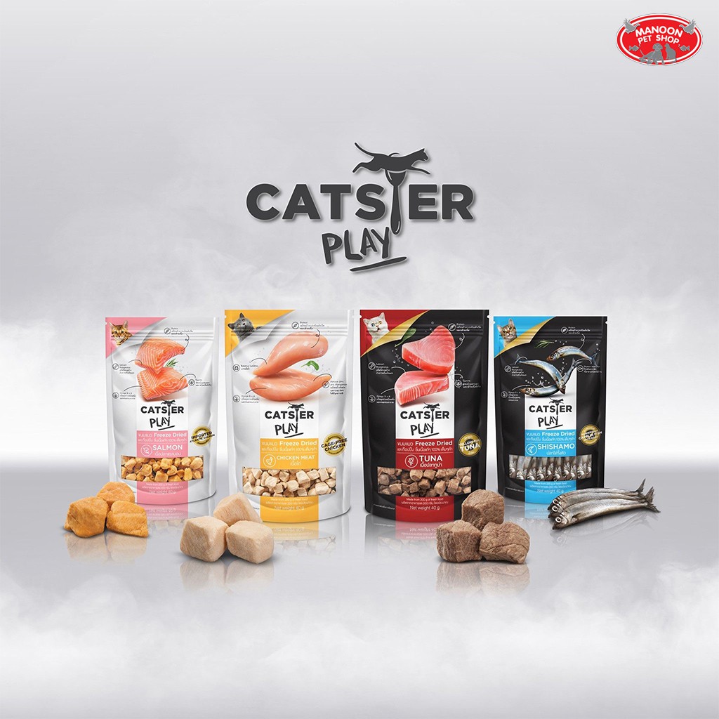 ภาพหน้าปกสินค้าCatster Play Freeze Dried Treats & Toppers for Cats 40g