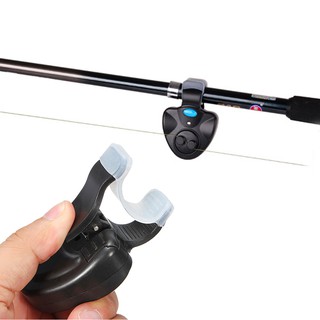 💎♥ ปลากัดสัญญาณเตือนภัยเสียงอิเล็กทรอนิกส์ LED Light Alert สัญญาณเตือนภัย Bell Fishing Rod Clip-On