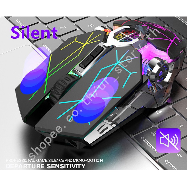 ภาพสินค้าOptical Macro RGB Gaming Mouse เมาส์เกมมิ่ง ออฟติคอล ตั้งมาโครคีย์ได้ ความแม่นยำสูงปรับ X13 จากร้าน ur_story.th บน Shopee ภาพที่ 4