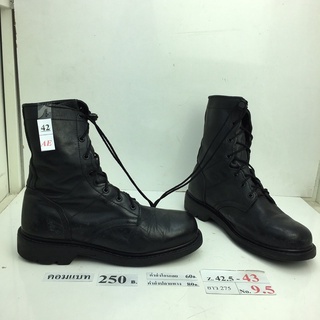 รองเท้าคอมแบท Combat shoes หนังสีดำ สภาพดี ทรงสวย มือสอง คัดเกรด ของนอก เกาหลี