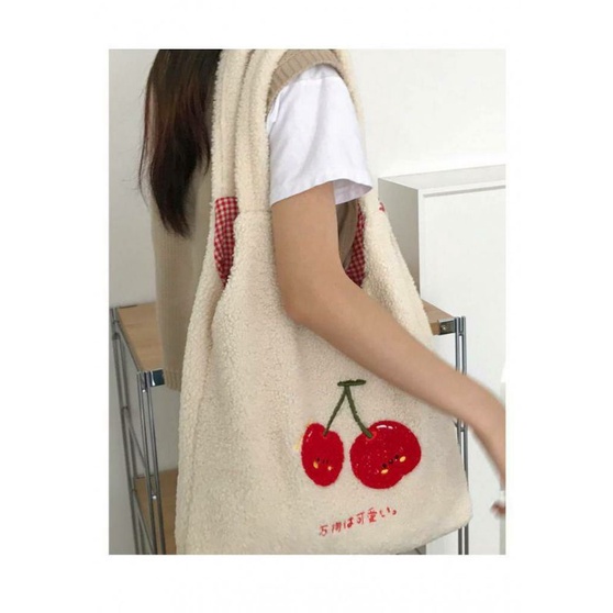 กระเป๋าใบใหญ่-กระเป๋าช้อปปิ้ง-cherry-shopping-bag