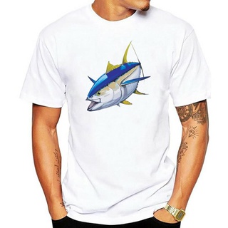 เสื้อยืดพิมพ์ลายแฟชั่น ขายดี เสื้อยืด ผ้าฝ้าย 100% พิมพ์ลาย Yellowfin Tuna คุณภาพสูง สําหรับผู้ชาย