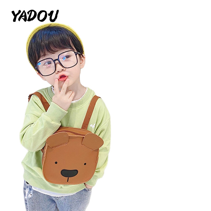 yadou-กระเป๋าเป้มินิมอล-กระเป๋าสะพายหลังสำหรับเด็ก-ดีไซน์ทรงหมี-น่ารักๆ-เหมาะทั้งเด็กหญิงและเด็กชาย