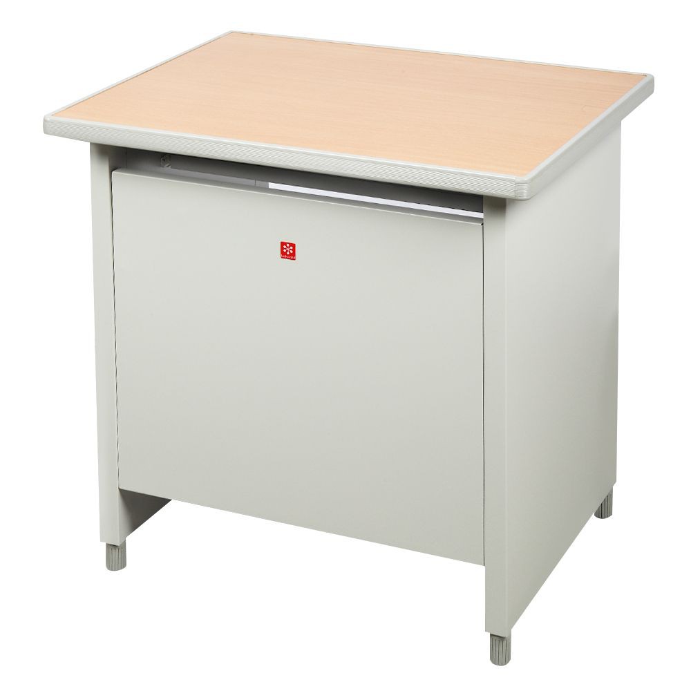 โต๊ะคอมพิวเตอร์-โต๊ะคอมพิวเตอร์เหล็ก-lucky-world-kcp-590c-tg-80-ซม-สีเทาทราย-เฟอร์นิเจอร์ห้องทำงาน-เฟอร์นิเจอร์-ของแต่ง