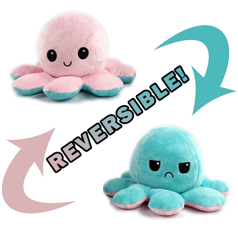 รูปภาพสินค้าแรกของตุ๊กตาปลาหมึก Reversible Flip octopus ตุ๊กตา ของเล่น ของขวัญเด็ก พลิกกลับด้านปลาหมึก ตุ๊กตาสัตว์น่ารัก Children Gifts Do