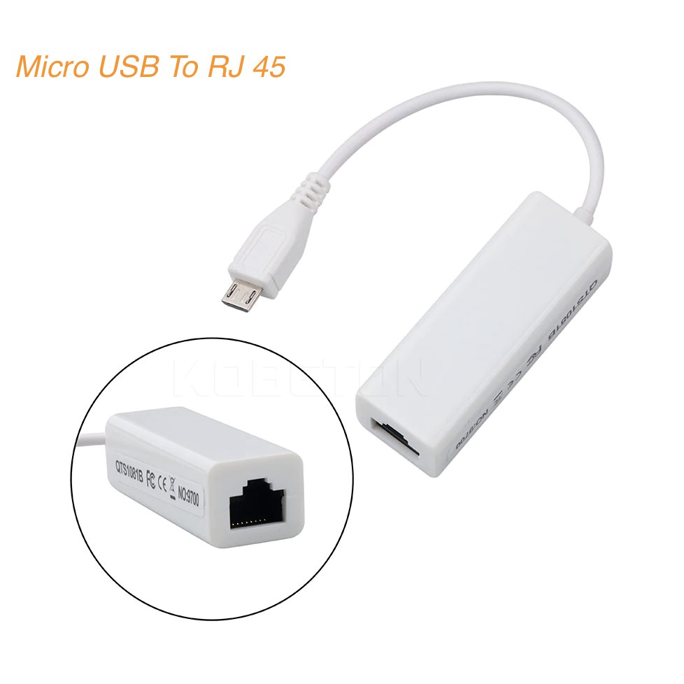 Micro USB 2.0ชายRJ-45หญิง5-10/100Mbps Ethernet LANเครือข่ายการ์ดอะแดปเต ...