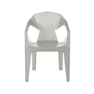 โต๊ะ เก้าอี้ เก้าอี้พนักพิงท้าวแขน SPRING ORIGAMI สีเทา เฟอร์นิเจอร์นอกบ้าน สวน อุปกรณ์ตกแต่ง CHAIR SPRING ORIGAMI PLAST