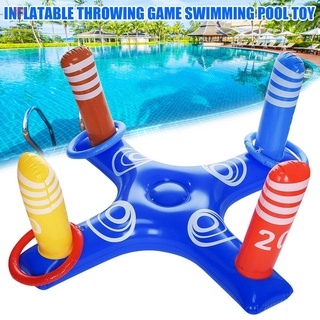 ภาพหน้าปกสินค้าInflatable Ring Toss Pool Game Toys Floating Swimming Pool Ring Toss Toys Set ที่เกี่ยวข้อง