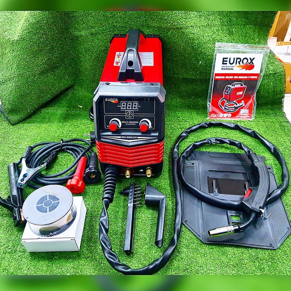 eurox-เครื่องเชื่อมมิก-2-ระบบ-รุ่น-mig-mma250-t-series-ตู้เชื่อม-แถมลวด-flux-core-0-45kg-เครื่องเชื่อม-งานเชื่อม