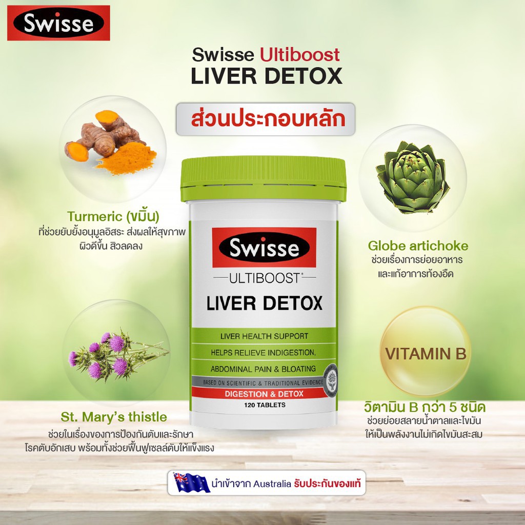 swisse-ultiboost-liver-detox-200-tablets-ดีทอกซ์ตับ-ขจัดสารพิษ-ลดอาการบวมน้ำ