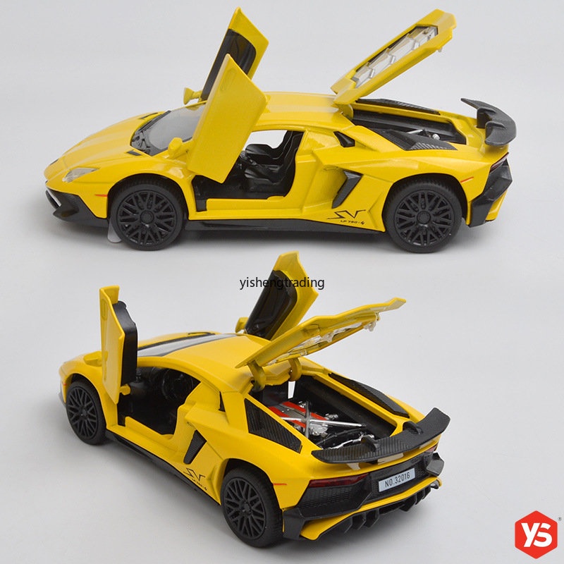 ภาพสินค้าโมเดลรถยนต์ แบบเหล็ก รุ่น Lamborghini-i LP750-4 Aventador ขนาด 1:32 จากร้าน yishengtrading.th บน Shopee ภาพที่ 1