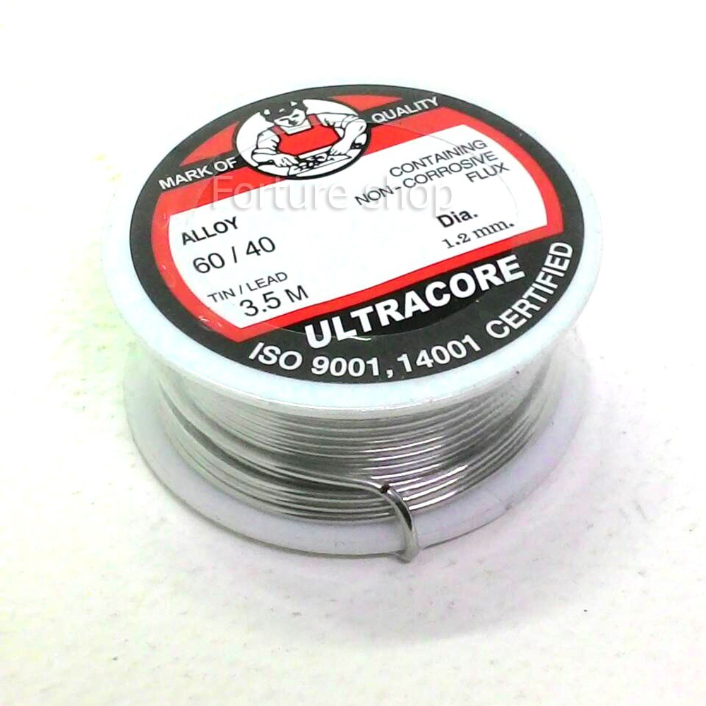 ULTRACORE Lead Soldering ตะกั่ว ตะกั่วบัดกรี 1.2 มม. x 3.5 เมตร (x 2