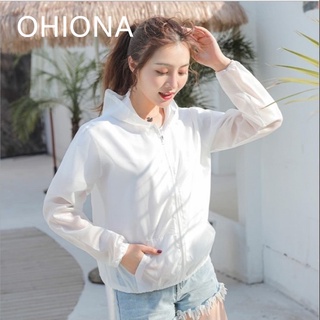 🔥Sale🔥  Ohiona เสื้อแจ็กเก็ตกันแดด เสื้อคลุม แบบบาง ระบายอากาศ ป้องกันแดด สําหรับผู้หญิง