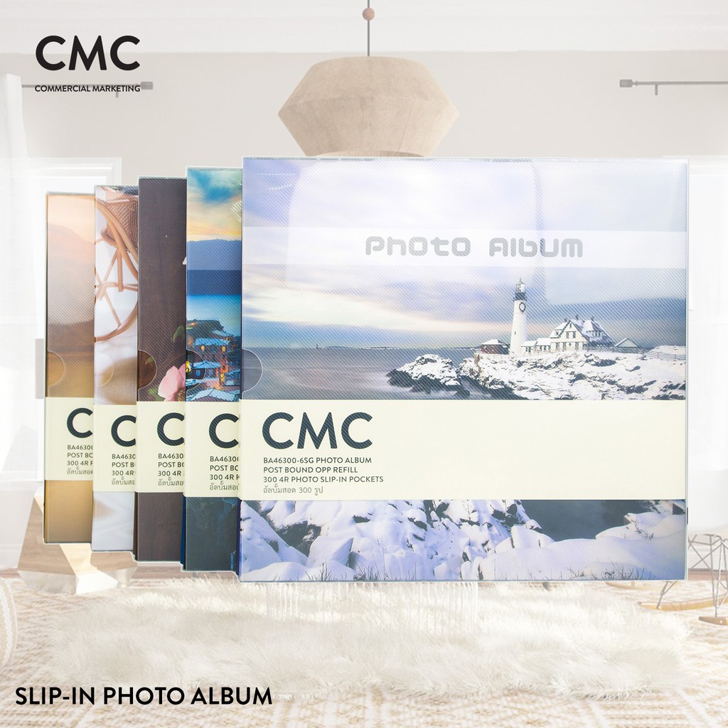 ภาพหน้าปกสินค้าCMC อัลบั้มรูป แบบสอด 300 รูป ขนาด 4x6 (4R) เล่มใหญ่ CMC Slip-in Photo Album 300 Photos 4x6 (4R) จากร้าน livingandmore บน Shopee
