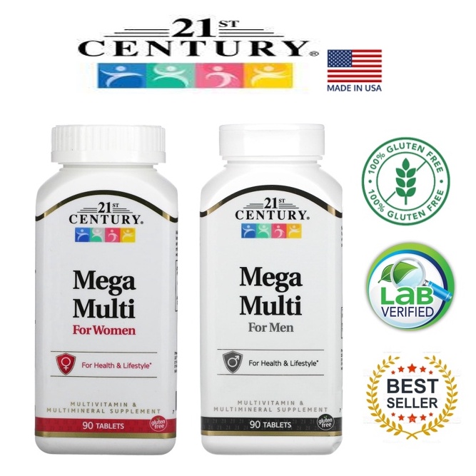 21st Century, Mega Multi for Women and for Men, Multivitamin ...
