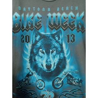 เสื้อยืด มือสอง สกรีนหน้าหลัง BIKE WEEK 2013 L-XL อก 44