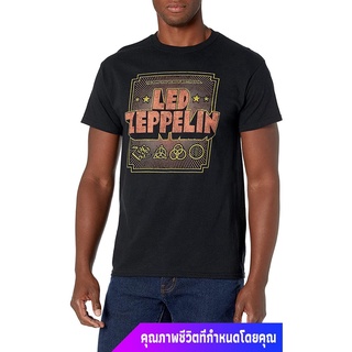 เสื้อยืดวงดนตรีTshirtคอลูกเรือcrew neckเยาวชน Led Zeppelin Mens Zoso Crest T-Shirt sale เสื้อยืดคอกลม-4XLall size