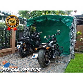 เต็นท์จอดรถมอเตอร์ไซค์สำเร็จรูป CARSBRELLA รุ่น TWIN SCOOT  ‎ Aluminium Frame