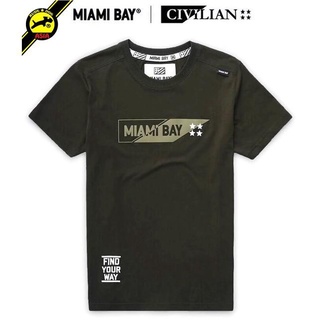 Miamibay T-shirt เสื้อยืด รุ่น Civilian แฟชั่น คอกลม ลายสกรีน ผ้าฝ้าย cotton ฟอกนุ่ม ไซส์ S M L XL