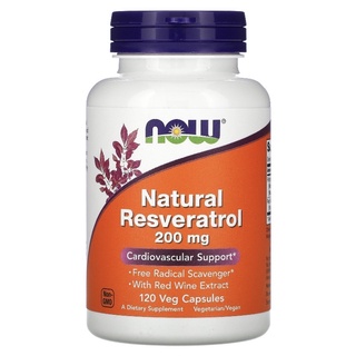 ภาพขนาดย่อของสินค้า️Natural Resveratrol 200 mg. (120 Capsules) พร้อมส่ง