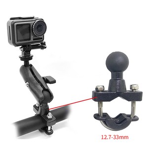 Motorcycle bracket 360 rotation แบบยาว Handlebar U-shaped rearview mirror for GoPro / DJI / Insta360 l Action Camera