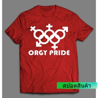 เสื้อยืดลําลอง ผ้าฝ้าย 100% แขนสั้น พิมพ์ลายกราฟิก Orgy Pride Humor ใส่สบาย 2022