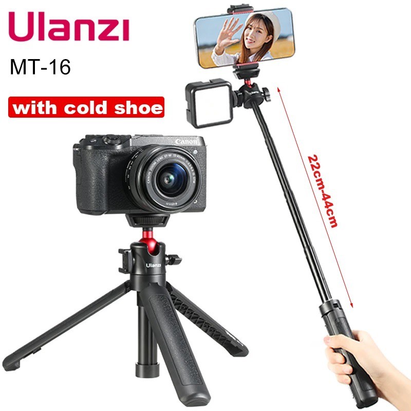 ulanzi-mt-16-mt-42-ขาตั้งกล้องเซลฟี่-แบบขยายได้-พร้อมหัวบอล-และเมาท์-cold-shoe-vlog