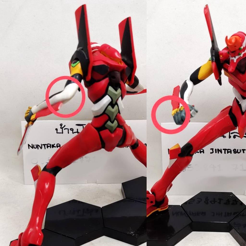 แท้-มือ2-อะไหล่-sega-evangelion-eva-premium-figure-series-eva-02-โมเดล-อีวา-หุ่น-eva-02-strap-พวงกุญแจ-หุ่น-อีวา-eva