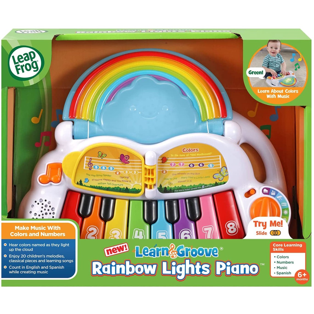 แท้-100-leapfrog-learn-and-groove-rainbow-lights-piano-multicolor-ของเล่น-ดนตรี-เปียโน-เด็ก-ทารก-เสริมพัฒนาการ