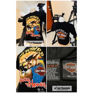 เสื้อวินเทจ (harley davidson) ป้ายฮาเลย์ผ้าCotton shirt (มีให้เลือกหลายลาย)