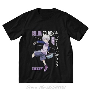 [S-5XL] Killua Zoldyck เสื้อยืดแขนสั้น คอกลม ผ้าฝ้าย 100% พิมพ์ลายอนิเมะ Hunter X Hunter Aesthetic Waifu สไตล์สตรีท ฮารา
