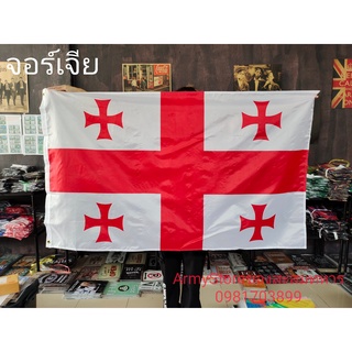 &lt;ส่งฟรี!!&gt; ธงชาติ จอร์เจีย Georgia Flag 2 Size พร้อมส่งร้านคนไทย