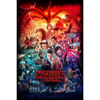 โปสเตอร์หนัง Stranger Things สเตรนเจอร์ ธิงส์ ซีรีย์ Movie Poster ภาพติดผนัง ตกแต่งบ้าน รูปติดห้อง ของสะสม