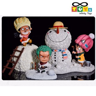 One Piece GK Winter Snowman Set Series Luffy Sauron Usopp