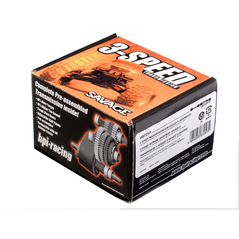 HPI 87257 3 SPEED TRANSMISSION FOR SAVAGE X (ASSEMBLED) | Shopee Thailand