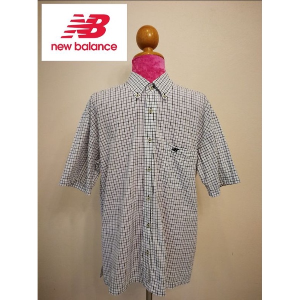 nb-newbalance-brand-2nd-hand-เสื้อเชิ้ตแขนสั้นผ้าฝ้าย-100-size-l-made-in-japan-แท้มือสองกระสอบนำเข้า