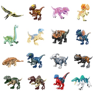 ของเล่นไดโนเสาร์บล็อกอาคารสำหรับ Jurassic T-Rex Tyrannosaurus Dilophosaurus